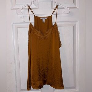Nine West Tan Satin Top